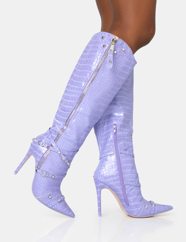 Over the knee hot sale boots purple