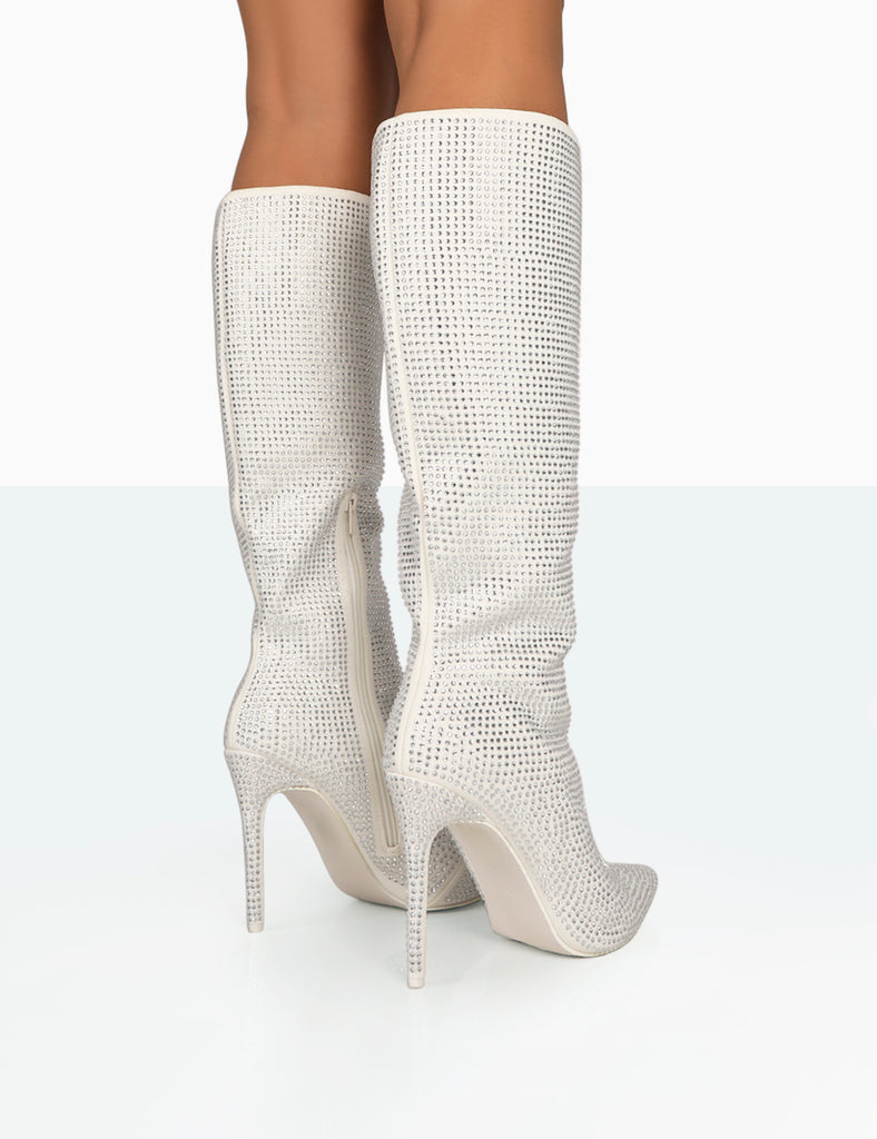 Diamond knee store high boots