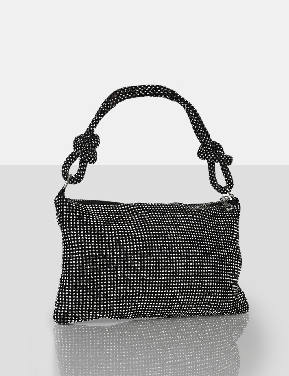 Black best sale diamante bag