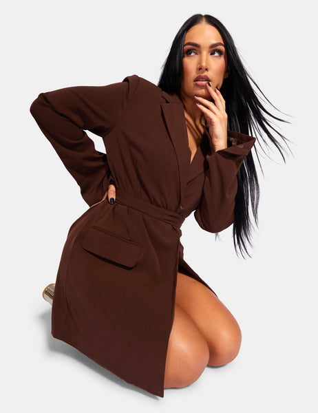 Chocolate blazer outlet dress