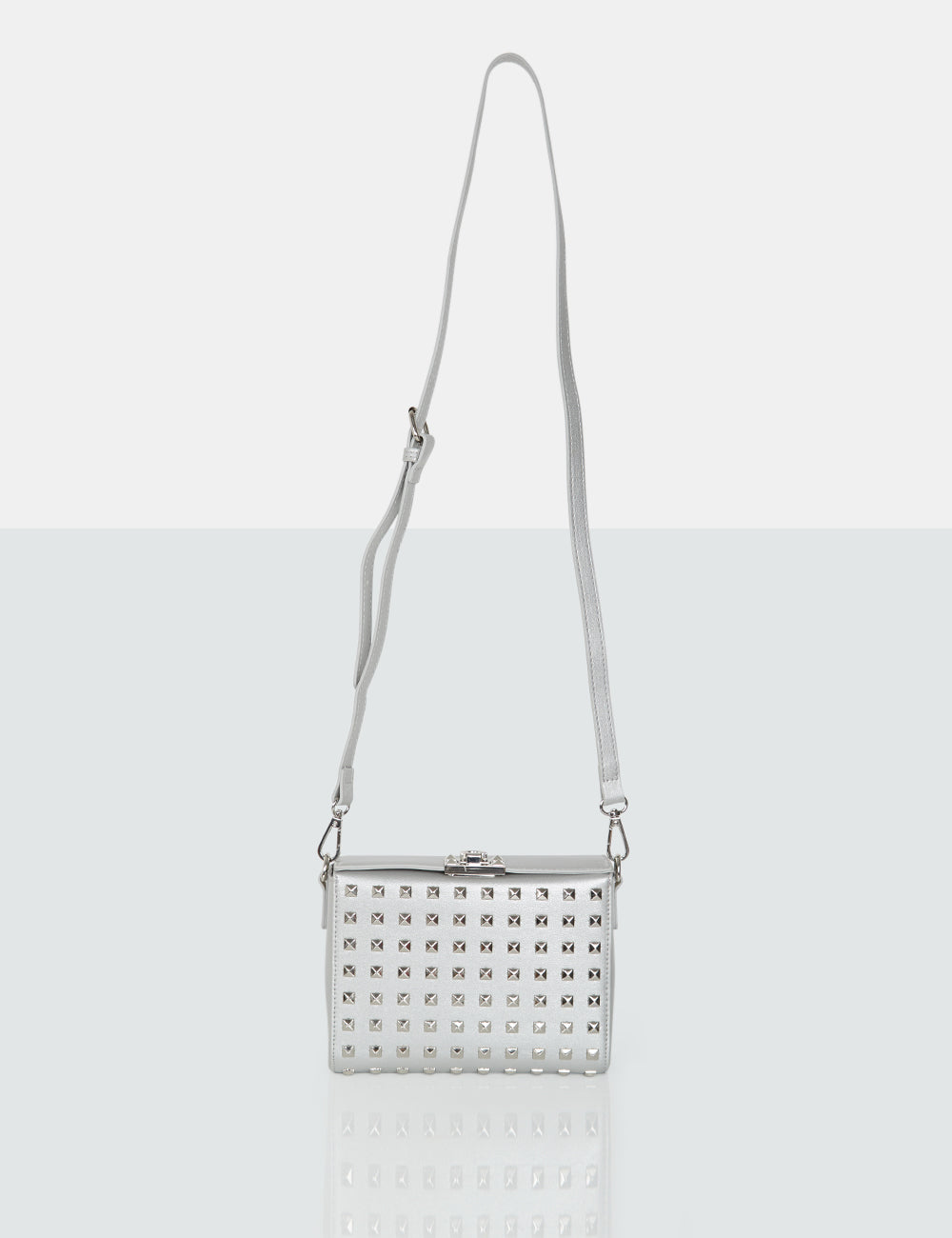 Silver on sale studded purse