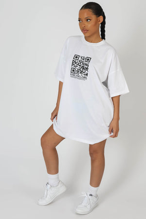 Slogan T-Shirt Mini Dress White