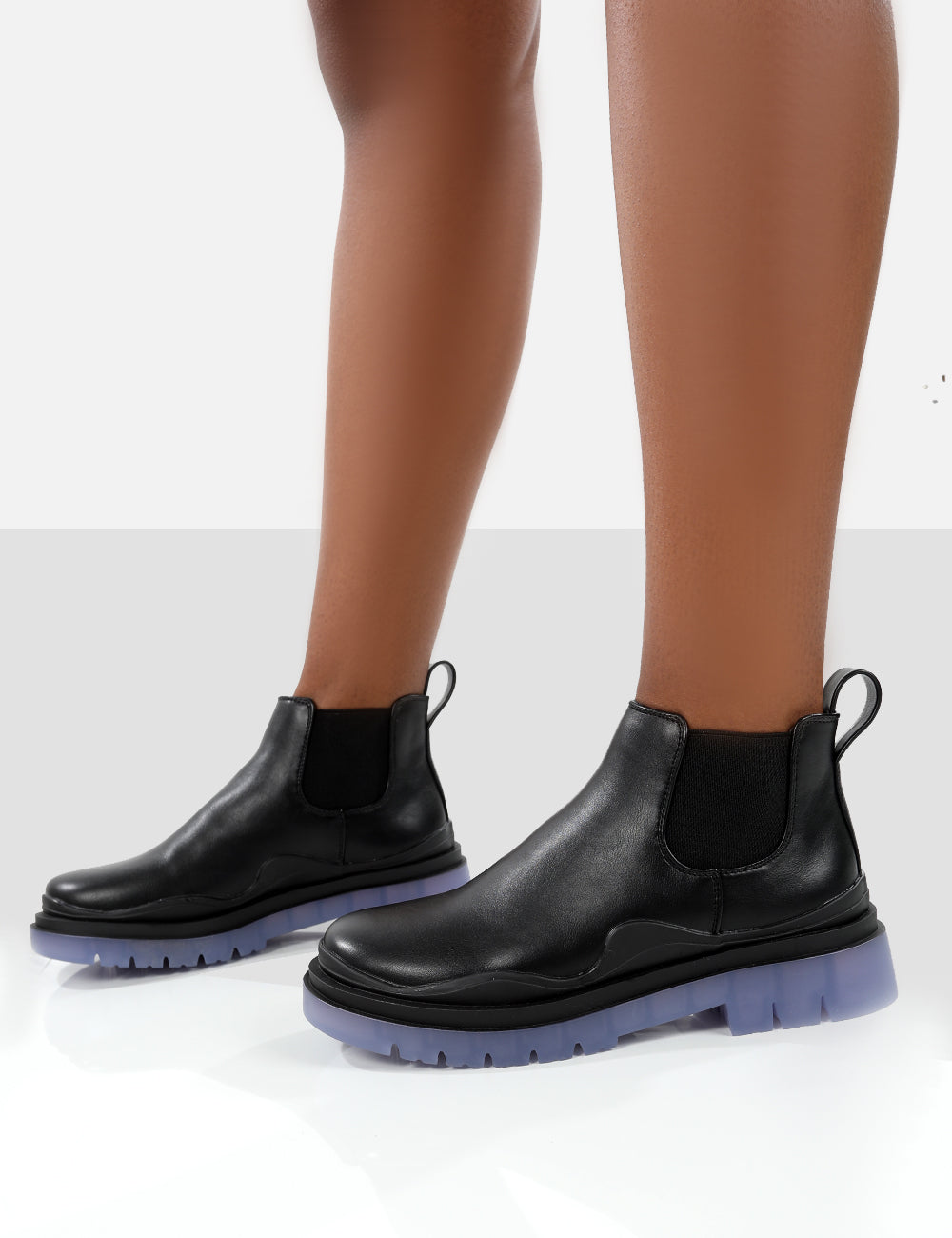 Myth Black Chunky Sole Chelsea Boots