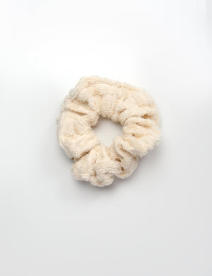 Goldie Ecru Towelling Scrunchie