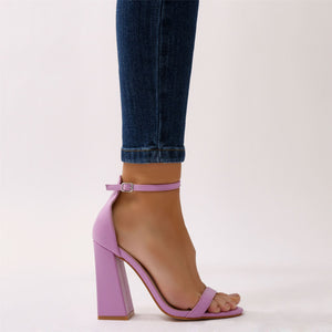 Tess Block Heels in Lilac