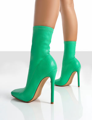 Lime green 2024 sock heels